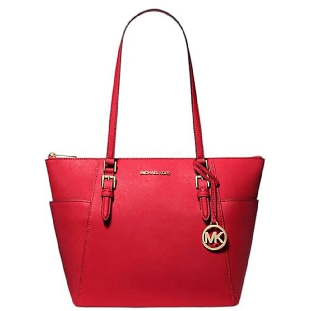 Michael Kors Red Saffiano Leather Tote
